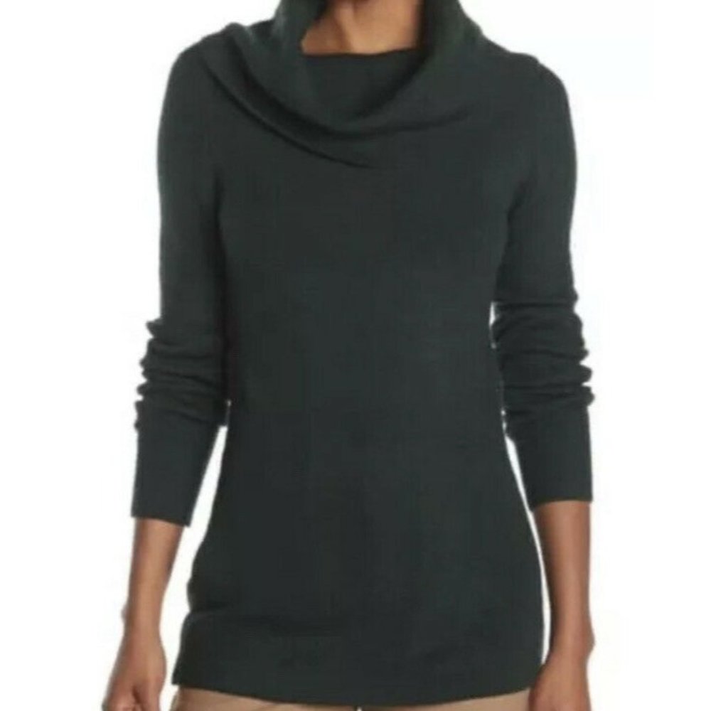 NWT French Connection Womens Byron Green Cowl Neck Sweater Size M